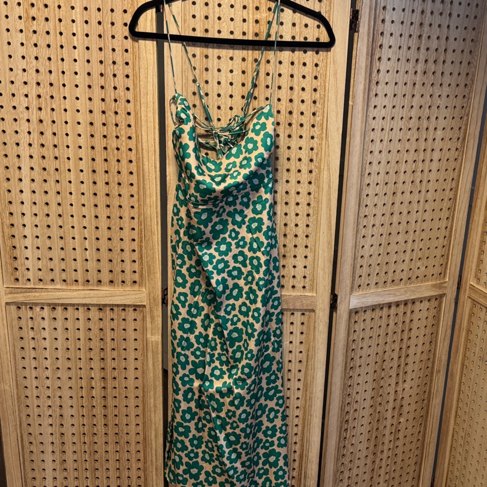 For Love And Lemons Teal Floral Dress NWOT